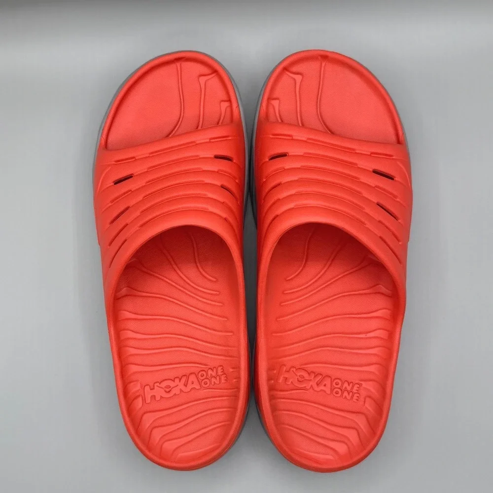 Hoka One One Ora Recovery Slide 2 Dragon Fire Orange Grey Mens 11 1099673